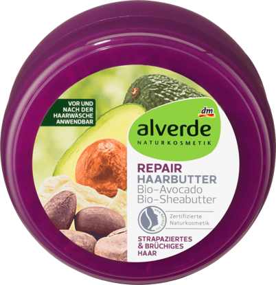 Alverde beurre cheveux BIO Réparation capillaire Avocat & Chia , 200 ml