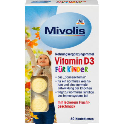 Vitamine D3 pour Enfants, Comprimés à Croquer